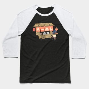 Cat Ramen Cart Baseball T-Shirt